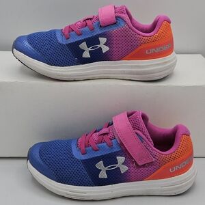 Under Armour Kids' Blue and Pink Sneakers